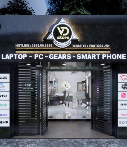 Thi công hoàn thiện shop linh kiện 