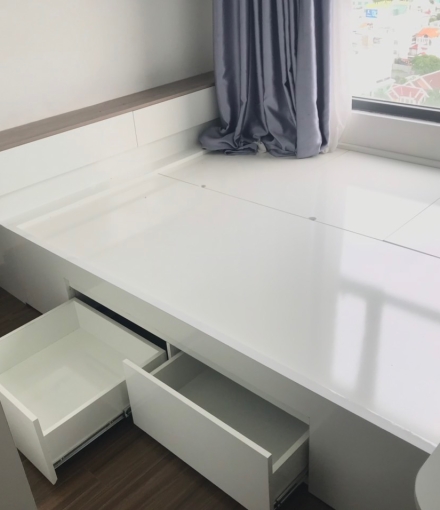 Thi công hoàn thiện nội thất căn hộ cao cấp quận 12 Trắng