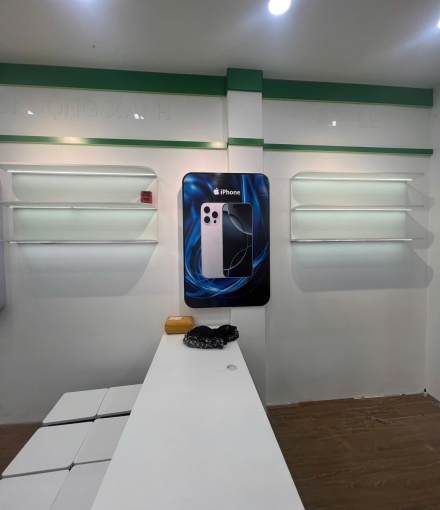 Thi công hoàn  thiện shop Di ĐỘNG XANH  ở Đồng Nai 