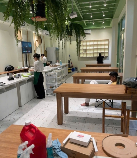 Thi công  nội thất cho a trai chuyên dạy nấu ăn Quận 1